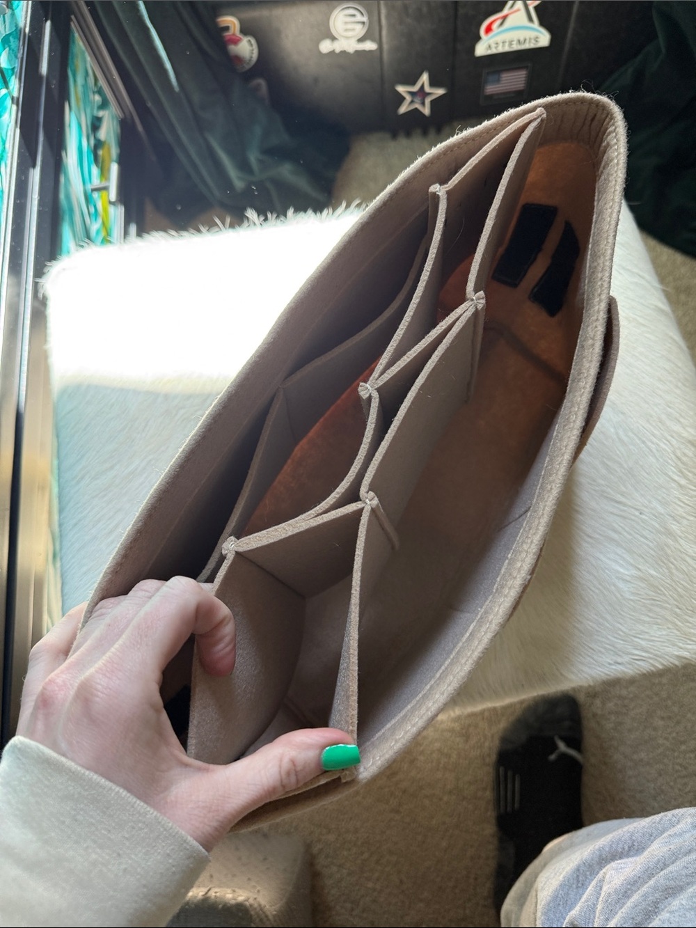 Felt Tote Organizer Insert - Cream